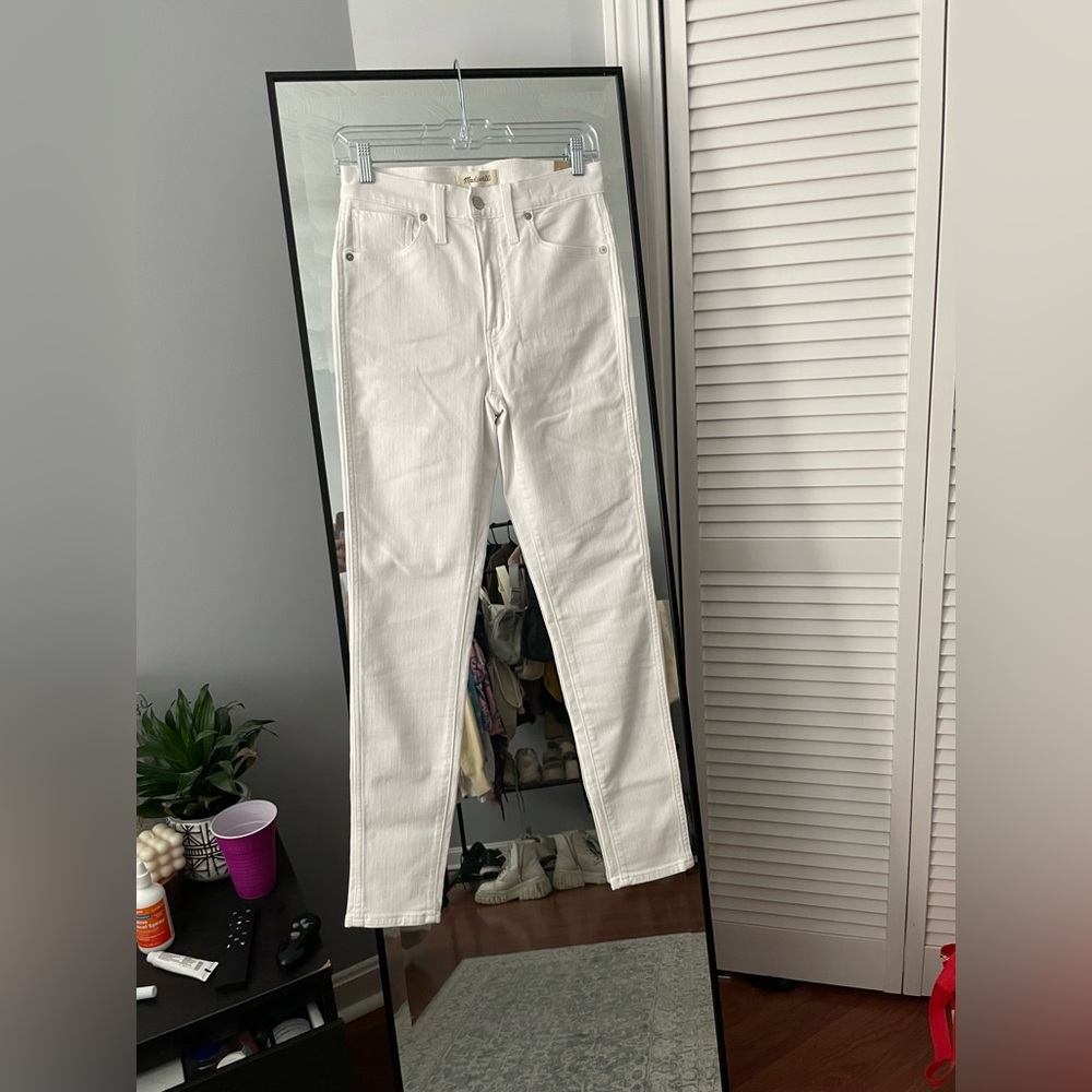 Madewell High Rise White Jeans